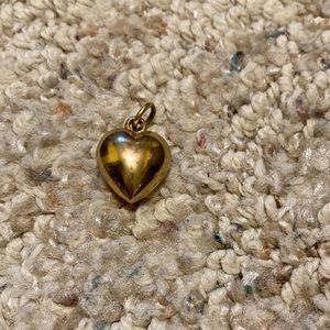 Faux Gold Heart Necklace Charm